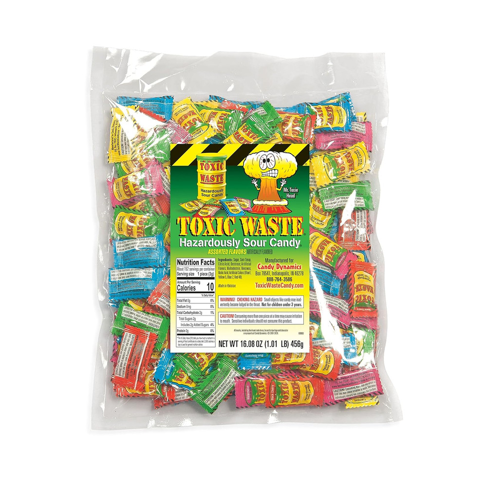 TOXIC WASTE — Hazardously Sour Candy, 1 lb Bag